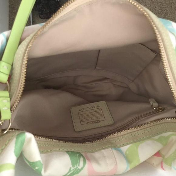 Authentic Colorful Coach Shoulder Bag - Picture 2 of 2